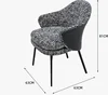 black microfiber leather with white threaded pattern