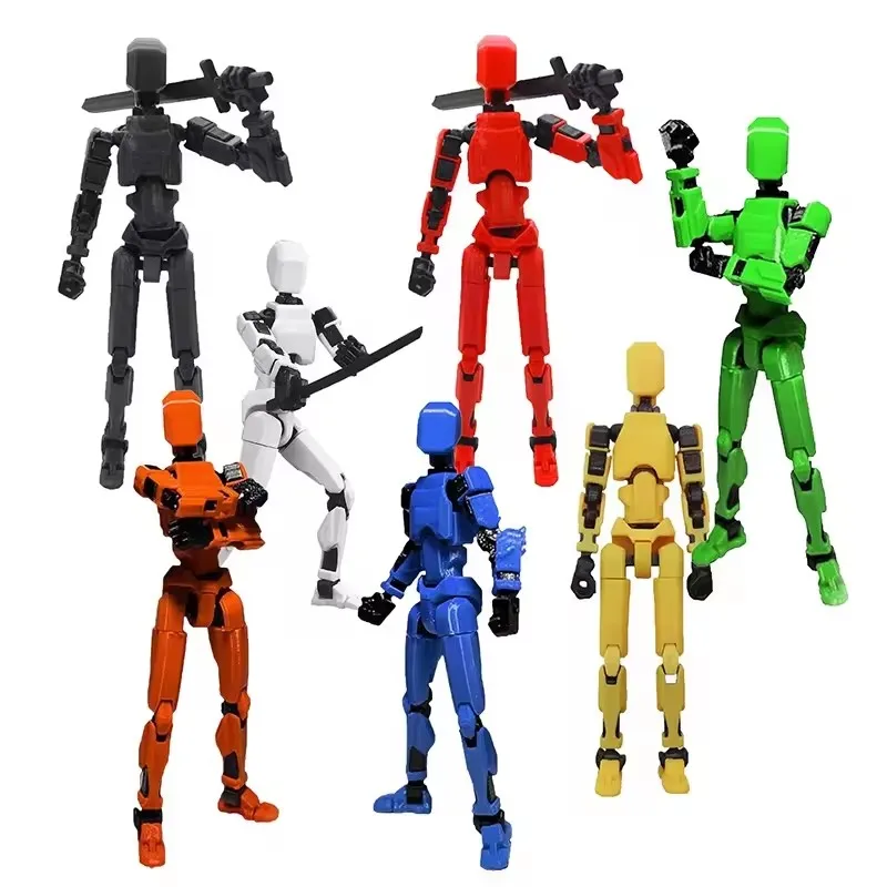 Custom Size Color Office Desktop Articulated Figure Toy Multi Joint Action Figure 3d Printed Creative Kids Mini Toys