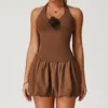 9224 Vest, 9224 Skirt, Coral Brown Cord