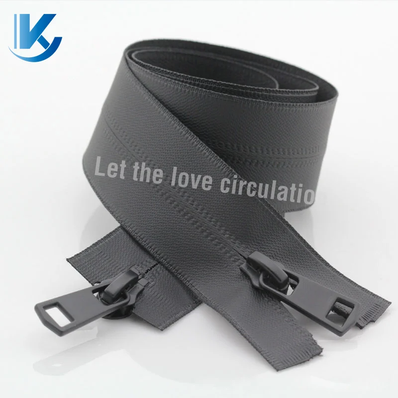 KY Custom Printing Logo #3 #5 #8 10# TPU Waterproof Nylon Zipper for Water Sports Two Way Separating Waterproof Zipper