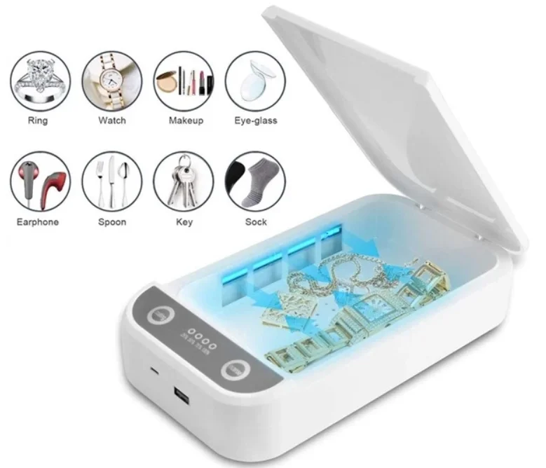 Портативное дезинфицирующее средство для сотового телефона с УФ-подсветкой и беспроводной