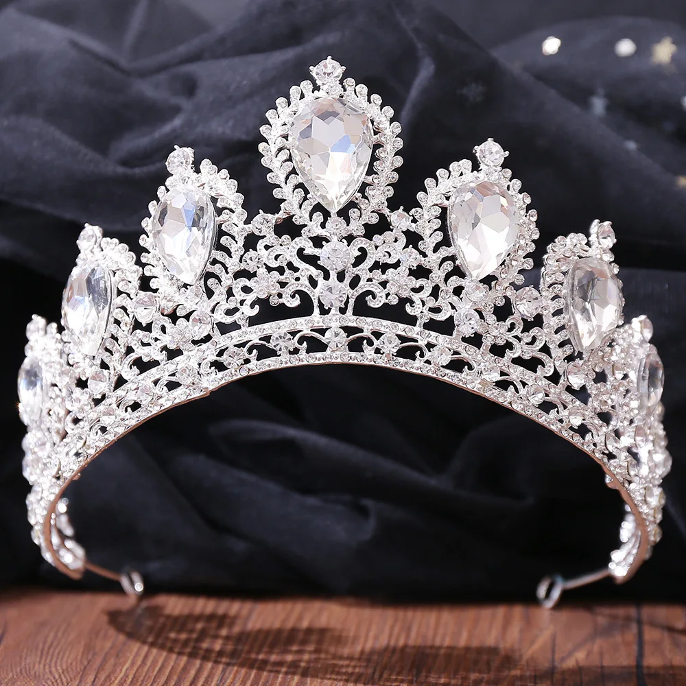 Shop Chinese Bridal Crowns Wholesale Big Crystal Tiaras - Main Image