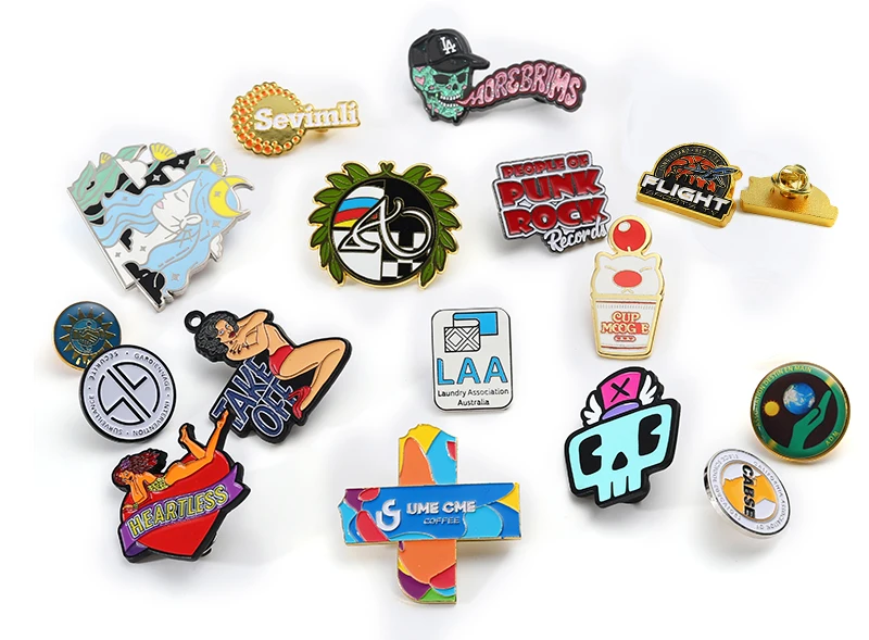 کارخانه پین های یقه سفارشی آرم 2D 3D پین های مینای سخت و نرم تولید کننده بدون حداقل سفارش نشان فلزی آلیاژ روی کارتونی 0