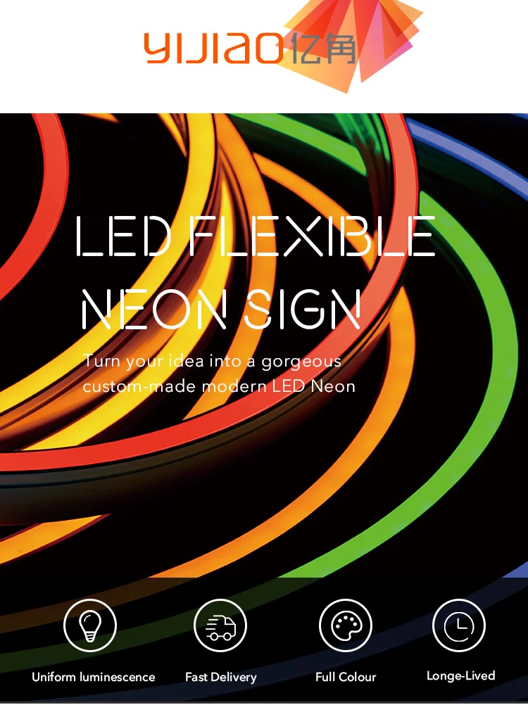 Whosale Custom Neon Sign Wall Mounted Faux Neon Logo Lamp Custom Flex