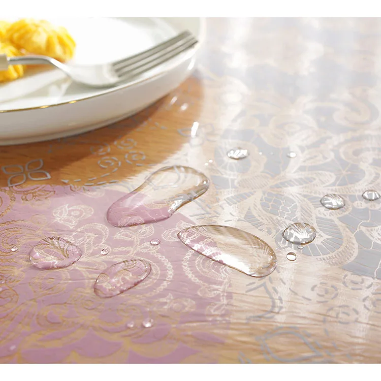 High Quality Clear Pvc Tablecloth Table Protector Clear Plastic