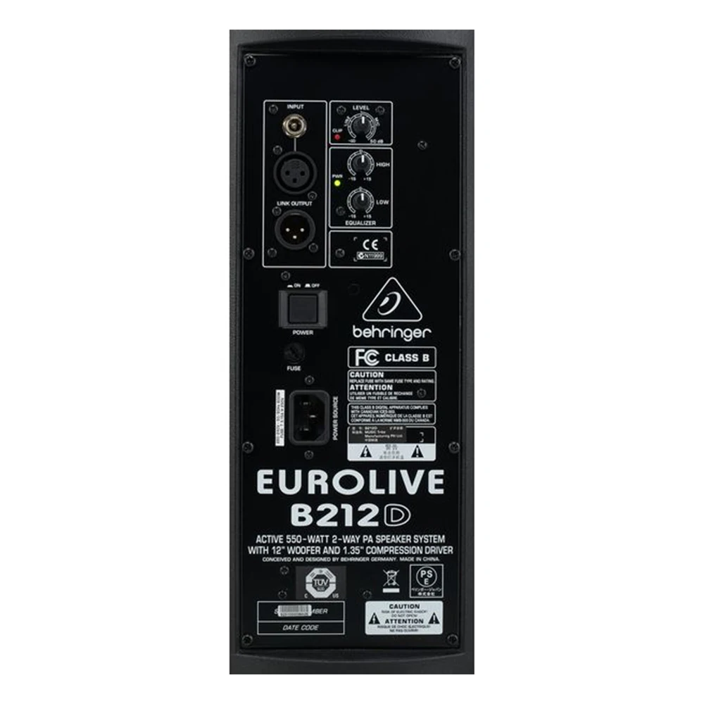 Behringer Eurolive B212D Active 12 Inch Speaker Portable PA System