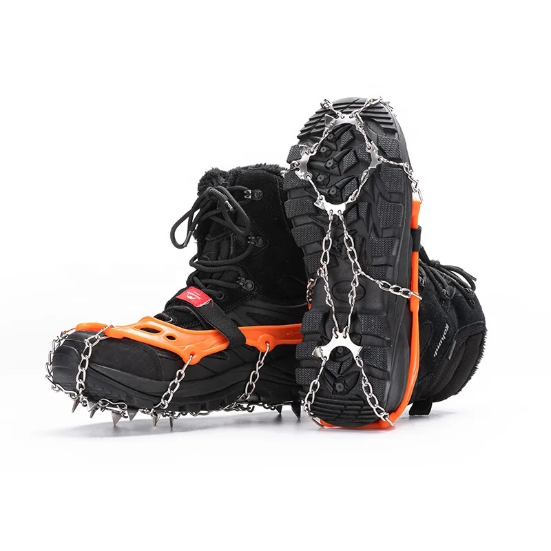 Naturehike 10 25 Teeth Anti Slip Snow Ice Spikes Climbing Ice Grips Sepatu Paku Baja Anti Karat Aman Melindungi Crampons