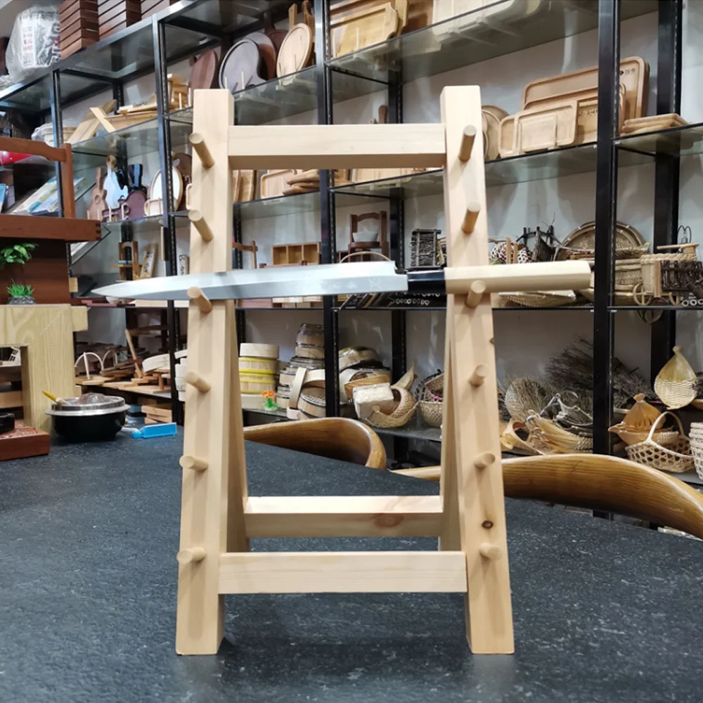 Японский нож сашими, деревянный держатель, кухонная стойка, 5 ярусов, деревянная витрина для ножей