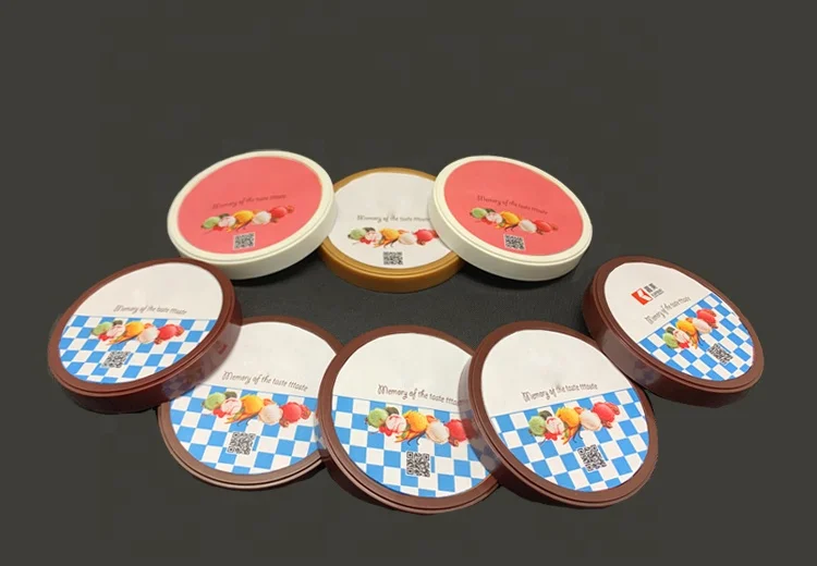 4L square IML Packaging Custom Ice Cream Containers with Lids Container Packaging