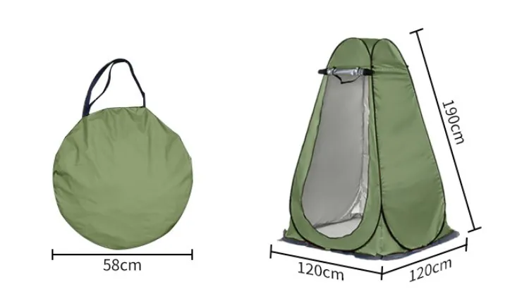 Portable Automatic Outdoor Patio Bathing Shower Tent Fast Open Easy Folding for Camping Parties Locker Rooms Restrooms Washrooms