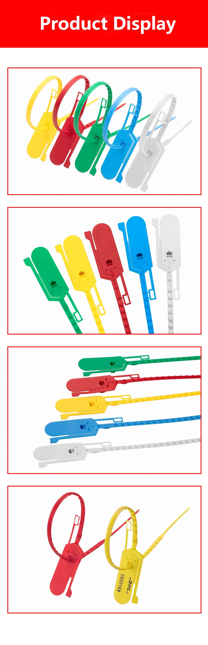 Professional Factory Adjustable Safety Seal Disposable Custom Plastic ...