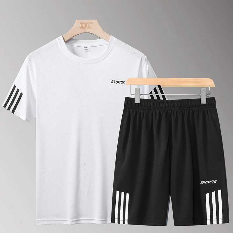 Sports Suit Men's Short-sleeved Thin Lapels T-shirt Shorts Running Leisure Two-piece Set main image 0