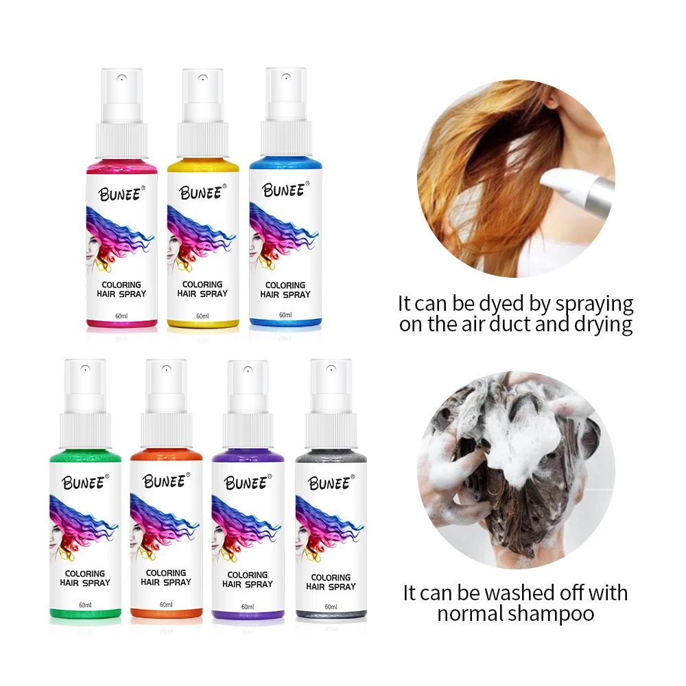 Cosplay New Year Christmas Gift Safe Colored Washable Glitter Hair Dye  Color Spray - Buy Semi Permanent Hair Dye,Hair Spray Color,Temporary Hair  Color Spray Product on Alibaba.com