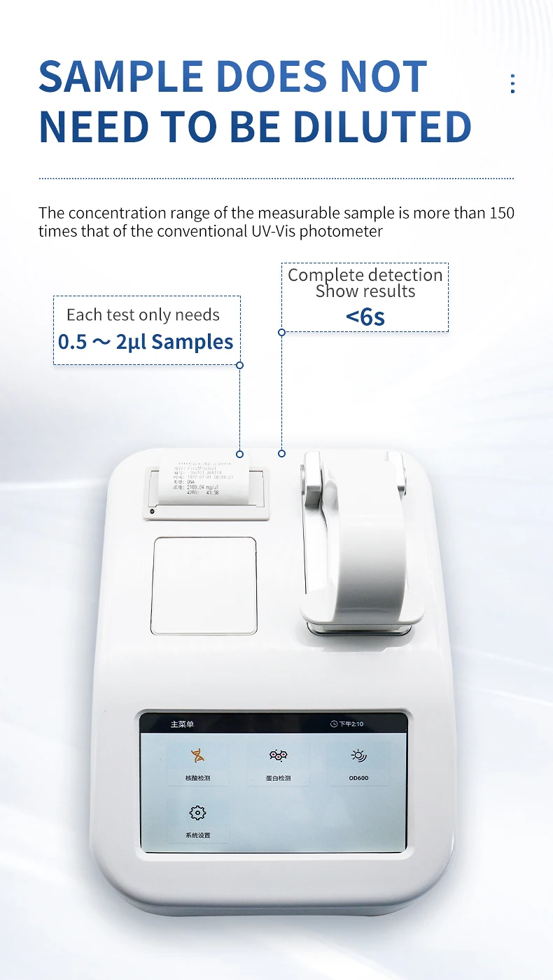 Nucleic Acid Dna Protein Bacterial Concentration Analyzer Rna