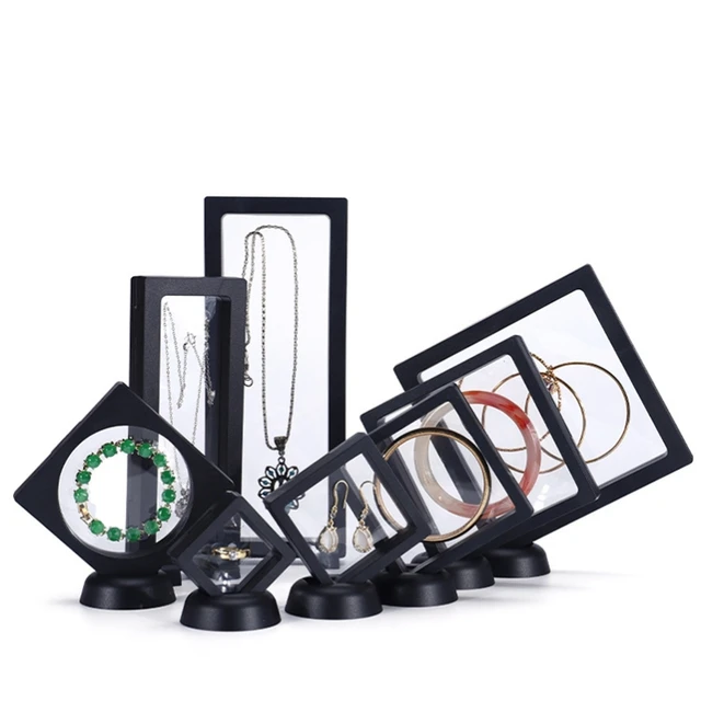 PE film suspension box Wenwan bracelet display stand jewelry packaging box bracelet necklace jewelry storage dust box