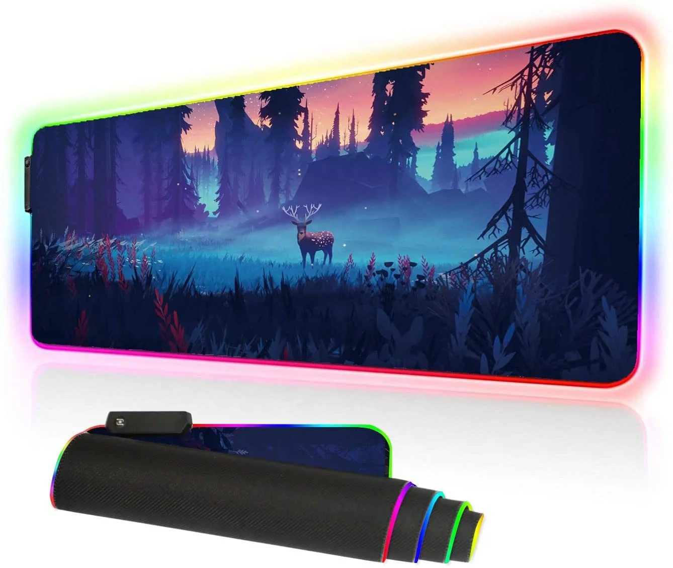 Customized Design Sublimation Led RGB Mouse Pad  Gamer desk protector  rgb mousepads mat