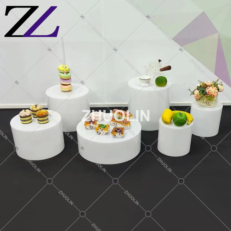 6 Stück Acryl Buffet Erhöhungen Weiß - Dessert Ständer Für Party & Hochzeit