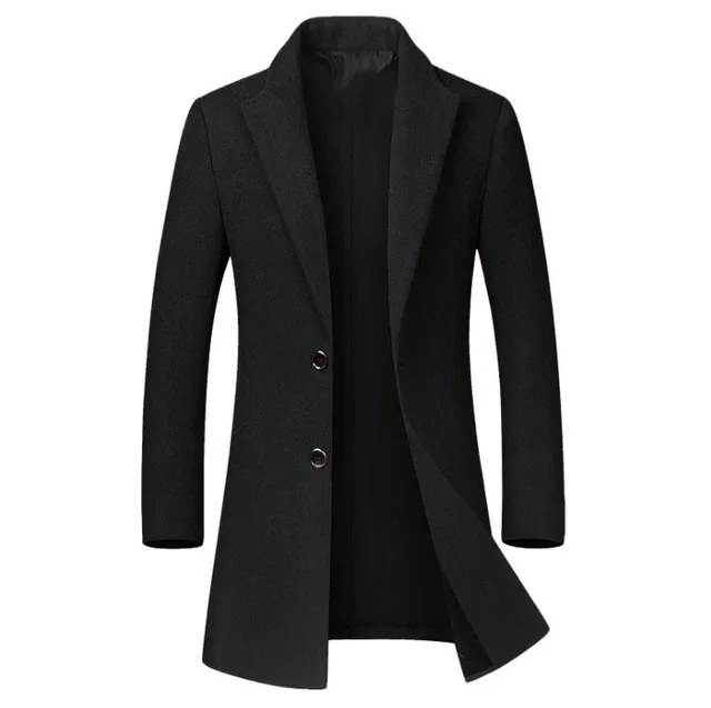 Winter Wool Jacket Men's High-quality Wool Coat Casual Slim Collar Wool ...
