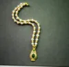 Collana bianca + certificato + scatola in velluto (Tipo 2: 45 cm)