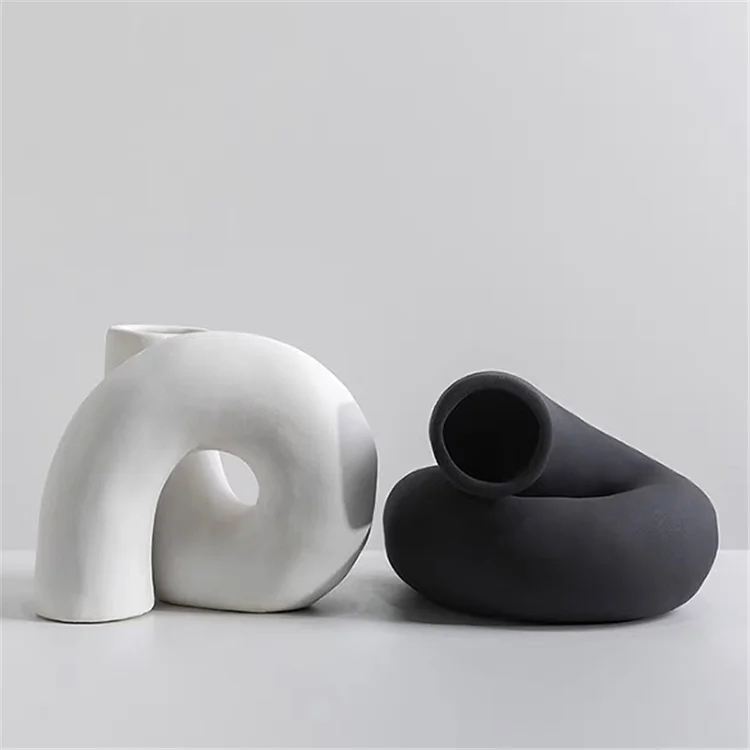 U Shape Matt Color Handmade Minimalist Modern Ins Style Nordic Vase ...