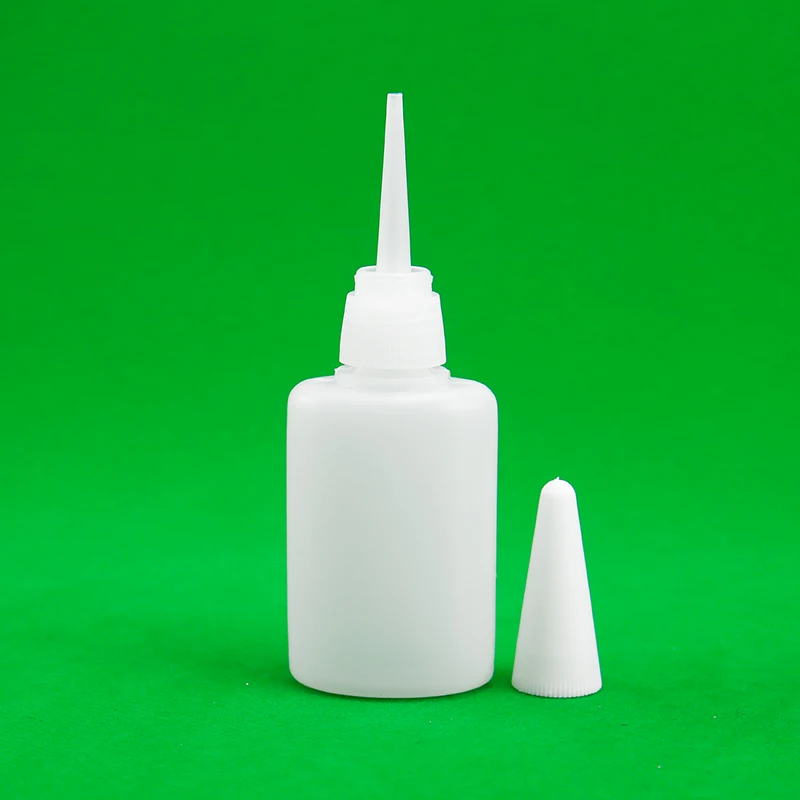 Best Factory 20ml White HDPE Bottle for Super Glue Factory Plastic Dropper for Oily Liquid Sealed with Logo for 502 Fast Glue