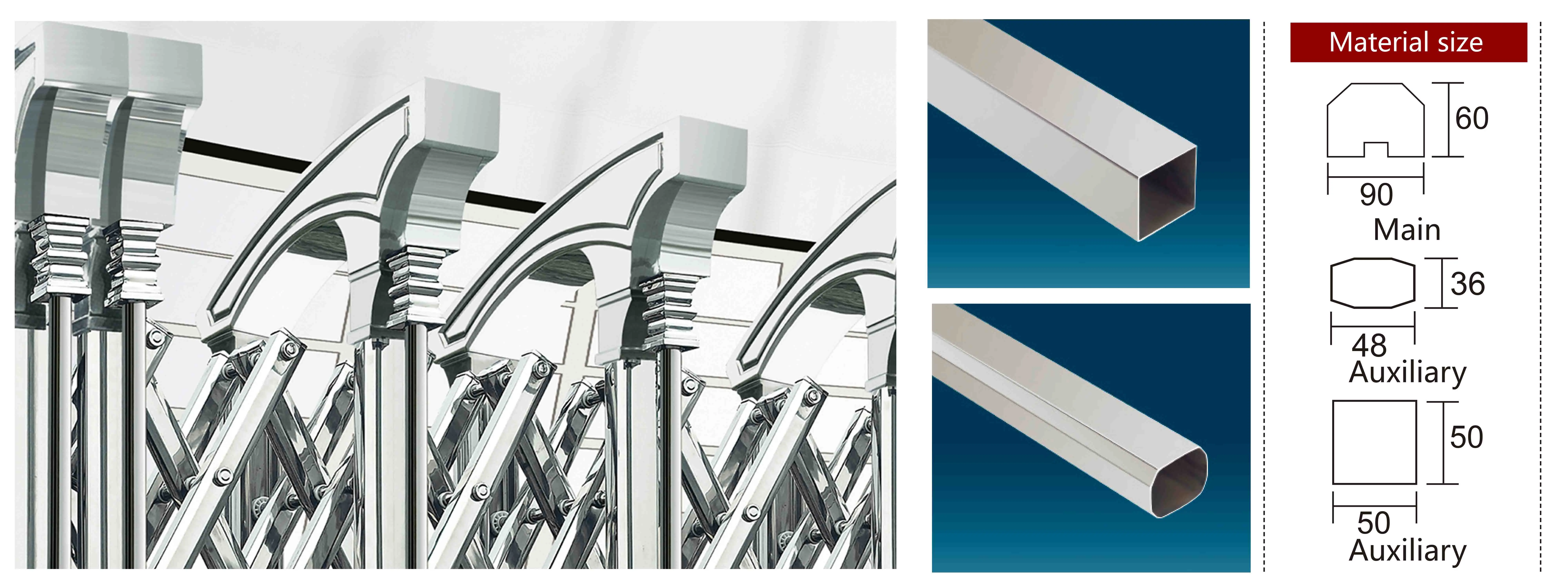 Electric Retractable Collapsible Gate Price with Remote Control System