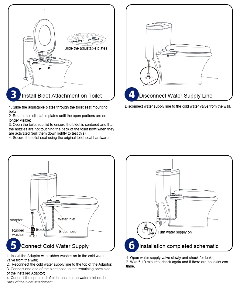 Bathroom Ultra Slim Non Electric Smart Toilet Bidet Dual Nozzle Self-Cleaning Bidet Toilet Attachment Water Sprayer Bidet supplier