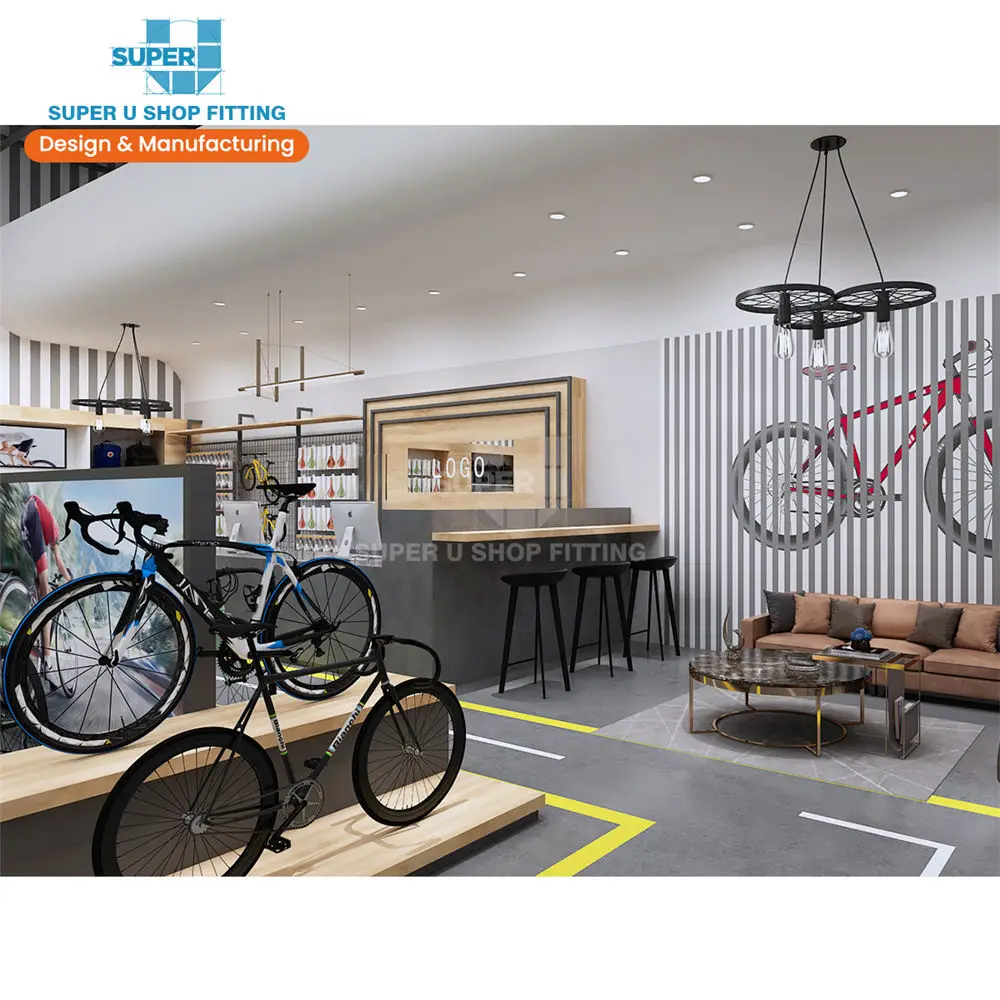 Custom Bike Shop Interior Design Cycling Shop Decoration Design Motorcycle  Store Display Mountain Cycling Shop Furniture Design