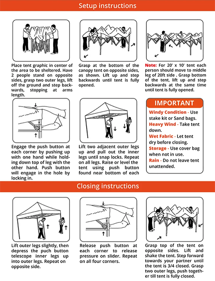 Outdoor custom printing folding 10x10 10x20 20 x 20 collapsible food booth kiosk pop up gazebo canopy trade show tent for even