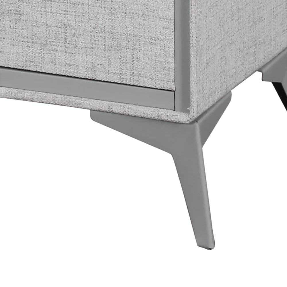 Large Modern Grey Fabric Chest of Storage 6 Drawer Dresser - Fabric Storage Tower