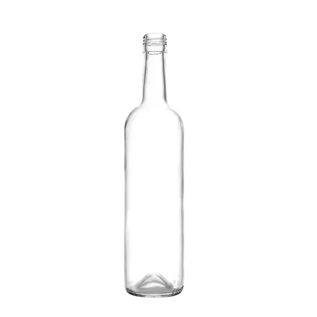 Transparent Clear 200ml 500ml 700ml 750ml Empty Glass Bottle Vodka Spirit Wine Bottle Brandy For Liquor