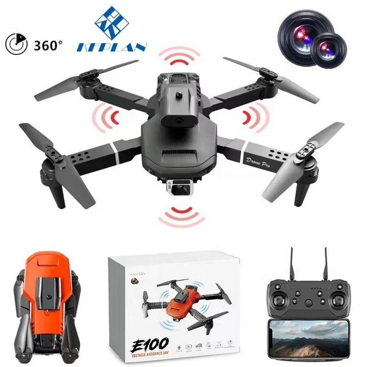 Cheap E100 RC Foldable Drone Quadcopter 4K Obstacle Avoidance