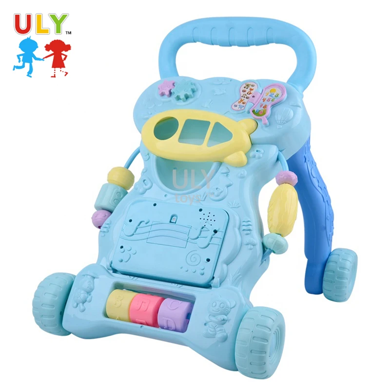 Customizable Musical Car Exercise Toddler Education Push Car Baby Walker Child Toddler Trolley With Study Machine for Kids