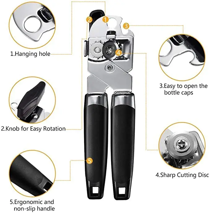 Универсальный сверхмощный острый нож из нержавеющей стали Amazon 3 в 1 с гладкой кромкой жестяная банка для пива безопасный ручной