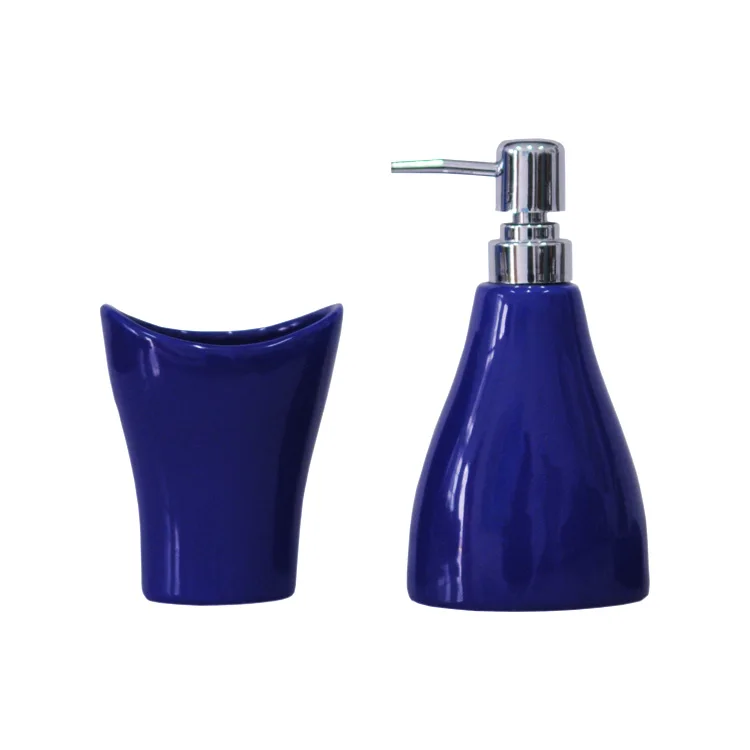 Eco Friendly Products 2024 Resin Soap Dispenser With Holder 3 Piece