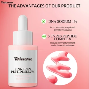 Korean Private Label Salmon PDRN Pink Serum Face Skin Care Collagen Peptide Anti Aging Brighten Firm Facial Serum Factory Hot