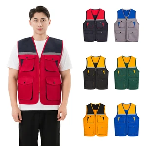 Wholesale Custom Logo Photography Work Vest Workwear Outdoor Fishing Vest Reflective Safety Vest