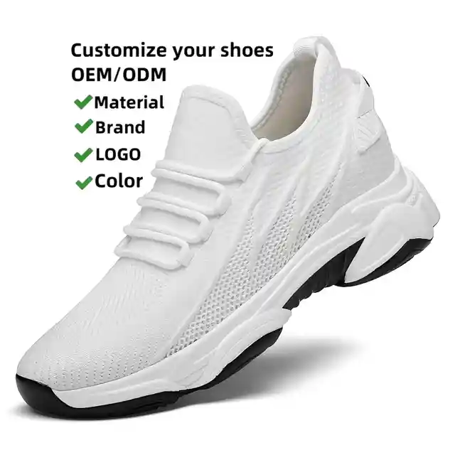 Wholesale Summer Invisible Height Increasing Men's Shoes, Soft Soled Breathable Mesh Casual Sports Shoes