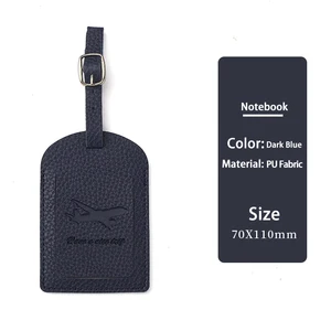 Wholesale Custom LOGO PU Leather Luggage Tag Portable Travel Label Baggage Boarding Bag Tag Bulk Luggage Tag