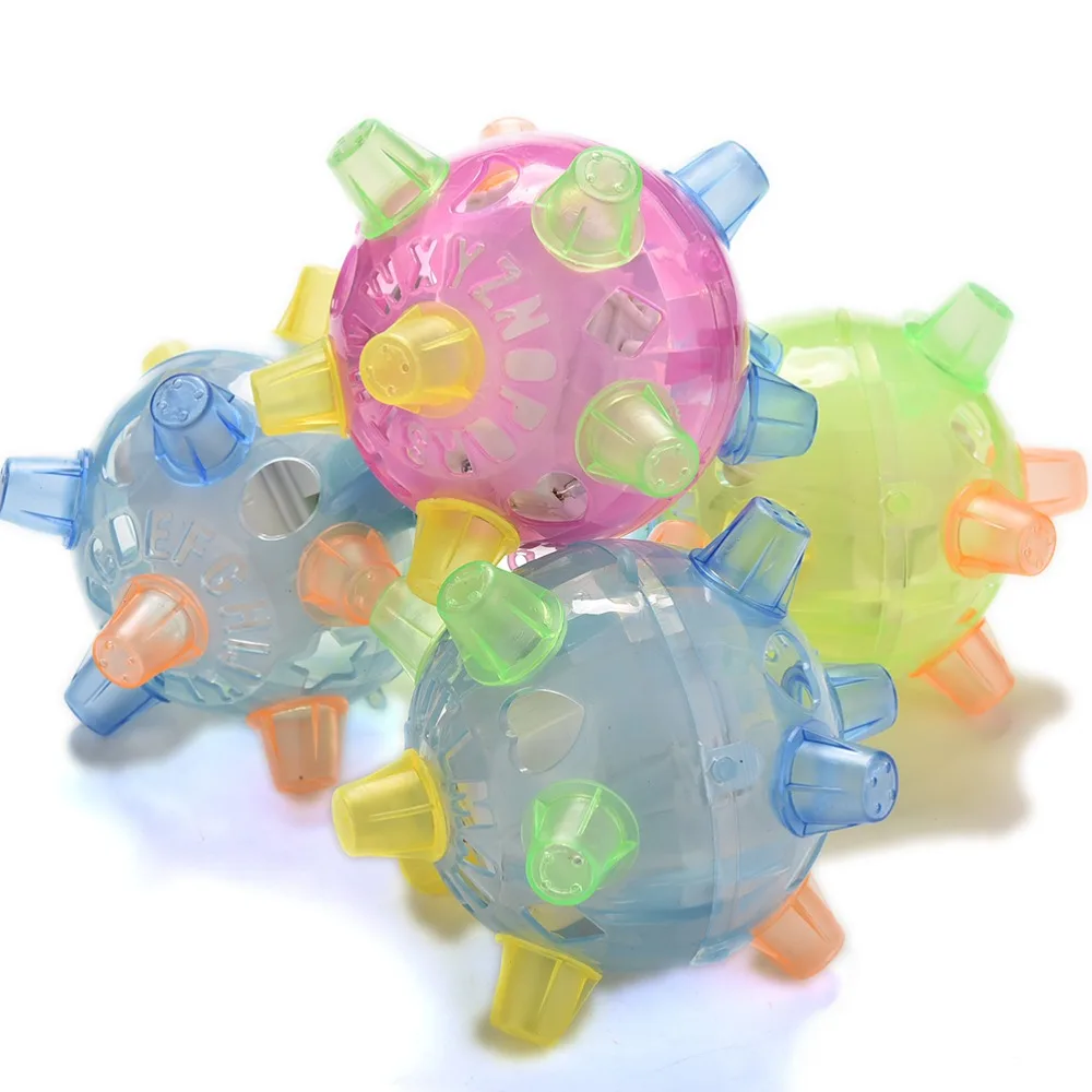 Новый образования легкой пены. 3-прыжки активации шар со светодиодной подсветкой музыкальная светящаяся прыгающий вибрационные шаровые игрушки собака, электрические игрушки танцы мяч подарок