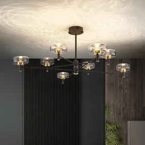 JACKSUN Nordic Modern Style Pendant Light Creative Building Chandelier Light Luxury Bedroom Pendant Lamp for Living Dining Room