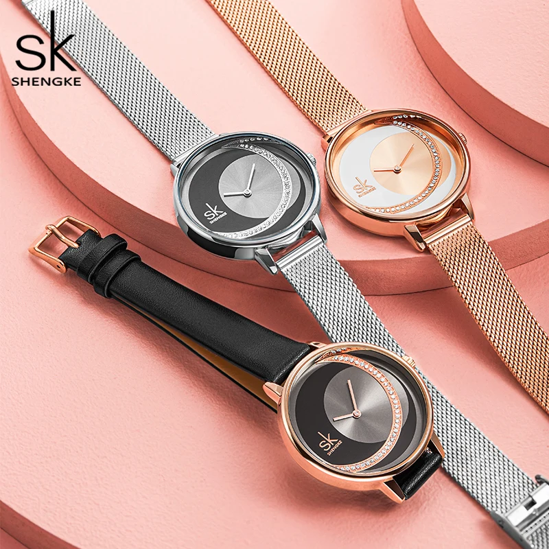 SK SHENGKE K0088 Women's Quartz Watch Minimalist Waterproof