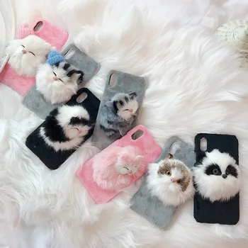 Hot Sale 3D animals cute cat cartoon phone case PC mobile phone cover for iPhone X/XS,XS Max,XR,6/7/8/11