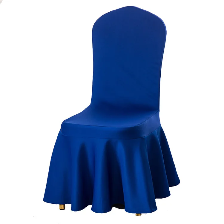 Hot Sale Folding Royal Blue Chair Protector Covers for Wedding Decoration