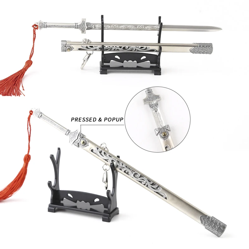 The Untamed Action Figure Keychain Model Anime Games Metal Sword Cosplay Prop for Boys Toys Gift Arts