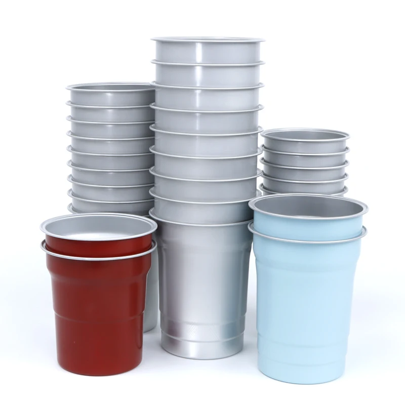 Coated Aluminum Cups For Bar 270ml 480ml 600ml Reusable Sustainable ...