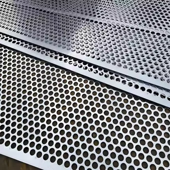 2025 New Design 304 Stainless Steel  Aluminium Punching Hole Panel Decorative Perforated Metal Mesh Sheet