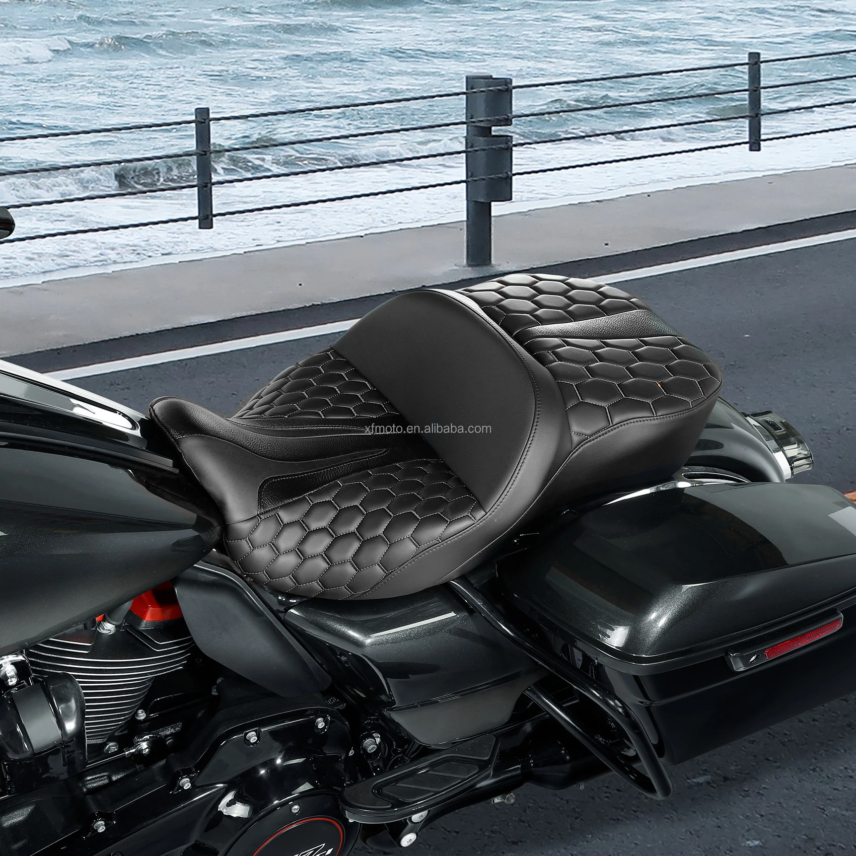 SC52-23-GBK Gel Seat by C.C. RIDER for Harley 2009-2023