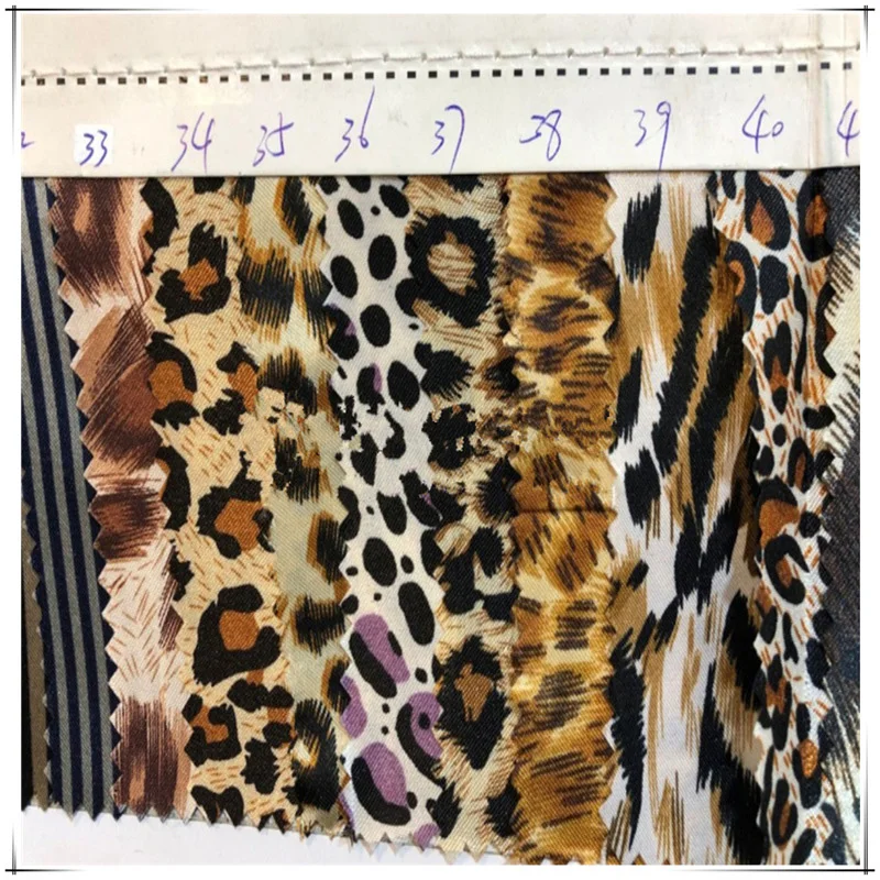 Factory Direct Sales Satin Print Fabric Animal Floral for Dress Luggage Scarf Custom Printed Satin Fabric