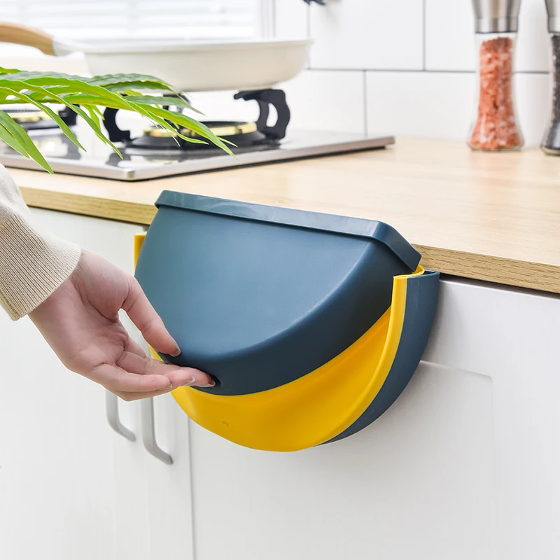 Folding Waste Bin Kitchen Cabinet Door Hanging Trash Bin Kitchen Trash Can Wall Mounted Garbage Can Car Bathroom Toilet Buy Cabinet Door Hanging Trash Bin Wall Mounted Garbage Can Car Bathroom Toilet Folding